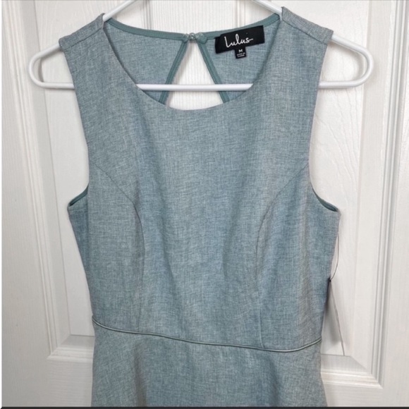 {SOLD} NWT LULUS A Line Dress Blue Short Mini Medium Open Back Formal New - Picture 4 of 9